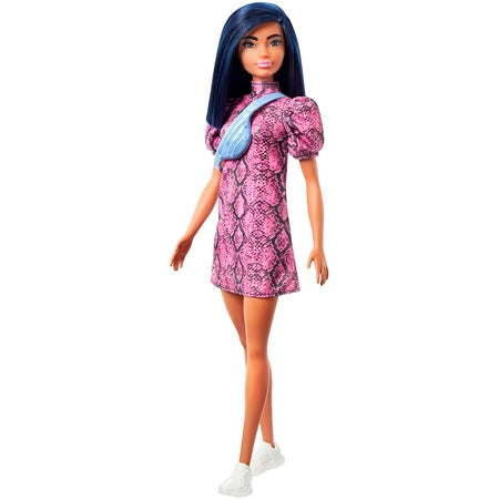 Barbie Fashionistas Originalpuppe mit einem Schlangenkleid