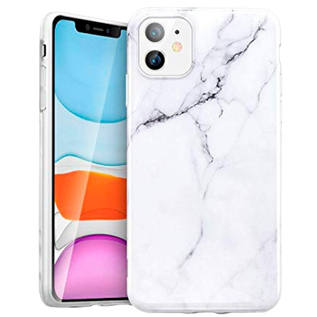 BasicPlus iPhone 13 Pro Cover - White Marble