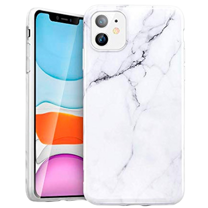 BasicPlus iPhone 13 Pro Cover - White Marble