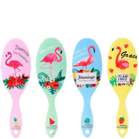 BasicPlus Vitality Flamingo Hairbrush - Assorted