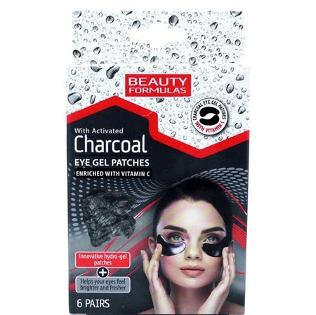 Beauty Formulas Charcoal Gel Eye Mask - 6 pair