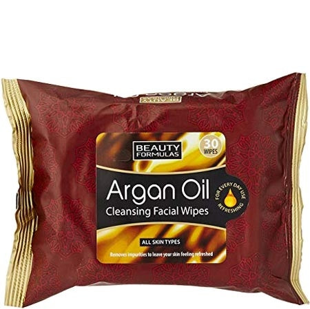 Beauty Formulas Argan Oil Cleaning Wipes - 30 pack.