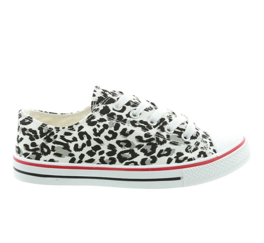 Sapatos de lona inteligente - Leopard Black