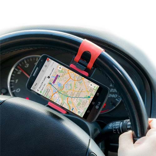 Catch & Go mobile phone holder for steering wheel