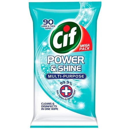 Cif Power & Shine Mulitipurpose Wipes - 90 PCS