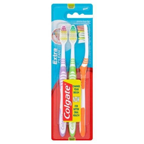 Colgate escova de dentes limpa extra - 3 itens