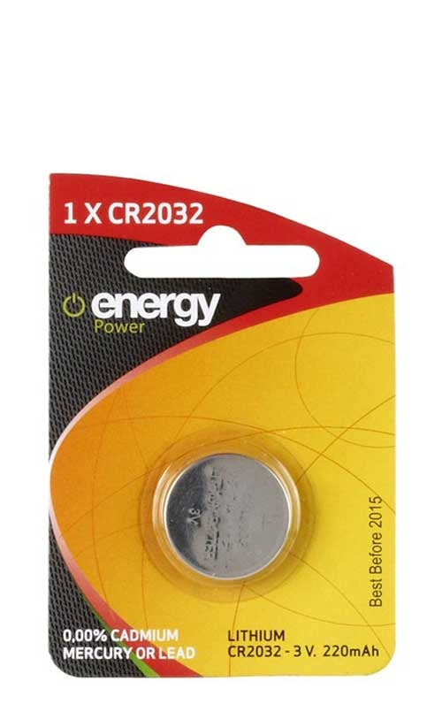 Energimakt litium CR2032 3V -batteri - 1 st