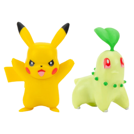 Pokémon Battle герой Chikorita & Pikachu