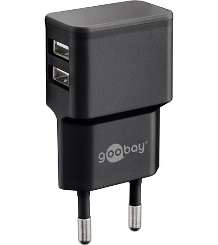 Goobay Dual USB Charger - Schwarz