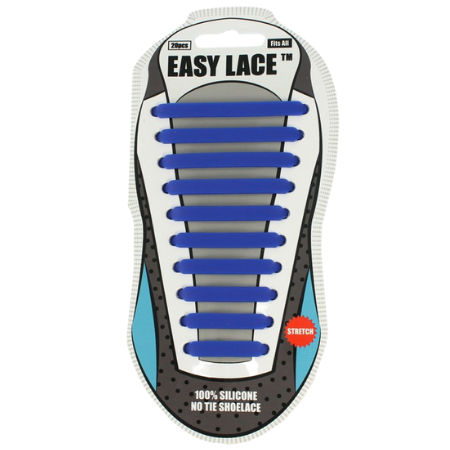 Easy Spets No Tie Shoelace Silicone Laces - Blue