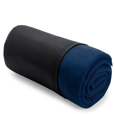 Fleece Blanket with Cover - Navy