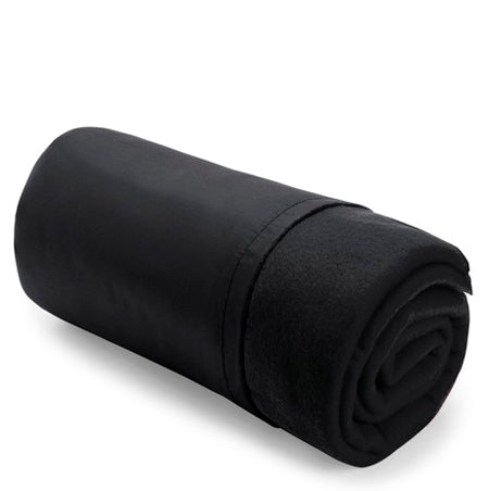 Fleece Blanket with Cover - Black