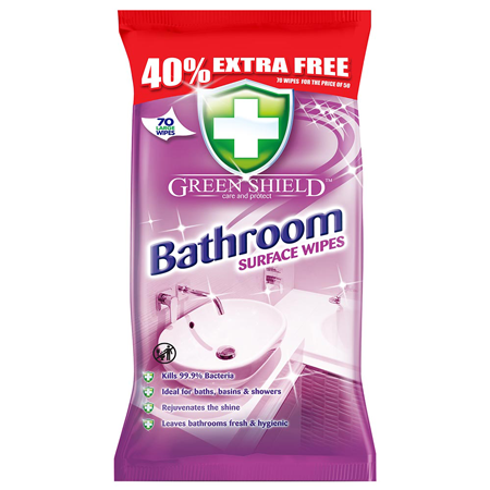 Green Shield Bathroom Wipes - 70 PCS