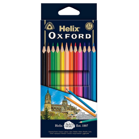 Helix Oxford färgpennor - 12 st