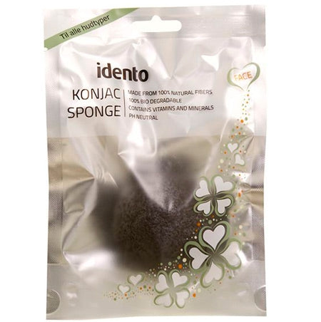 Idento Dry Konjac Sponge - Bamboo Charcoal