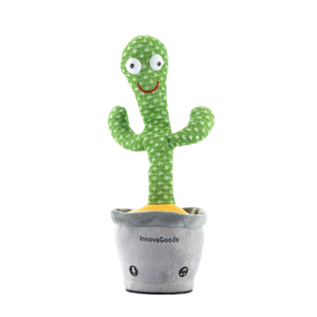 InnovaGoods Rechargeable Dancing Cactus med musik & LED-lys