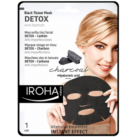 Masque en feuille noire de désintoxication iroha - 1 pc