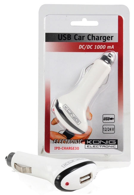 König Car Charger - 1.0 A USB