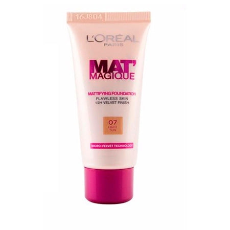 L<br />Oreal Mat<br /> Magique Mattifying Foundation Light Sun