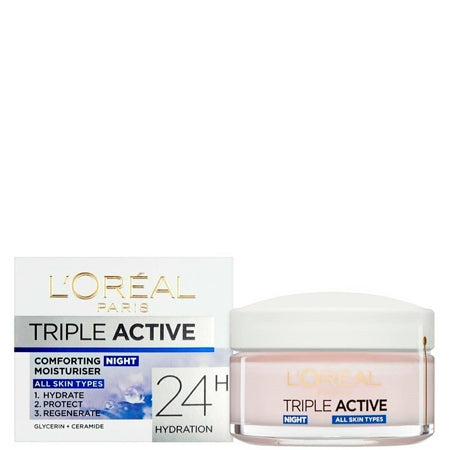 L<br />Oreal Triple Active Comterning Natcreme - 50ml