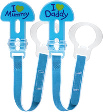 MAM Pacifier strap – 2 pack Blue