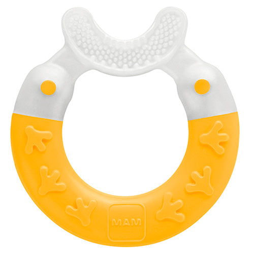 MAM Bite & Brush Teething Ring-Yellow