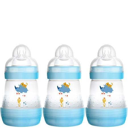 MAM 160ml 0 months Anti-Colic Feeding bottle - 3 pack Blue