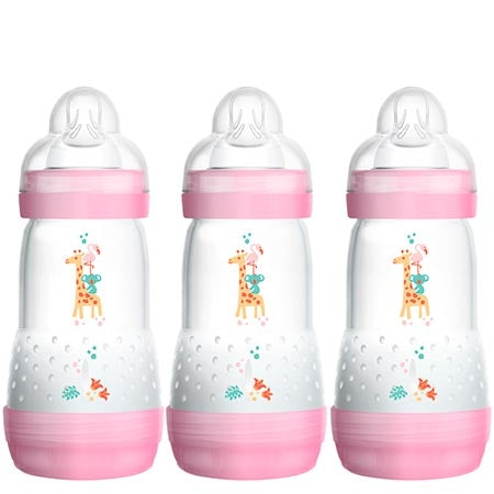 MAM 260 ml 2+ months Anti-colic Baby Bottle - 3 Pack Pink