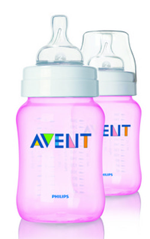 Phillips Avent Classic + Pink 260ml - 2 pack