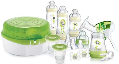 MAM Breast Pump Start Set with Steriliser - Green