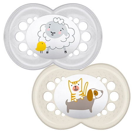 MAM Pacifier 2 pack - Original 12 months White