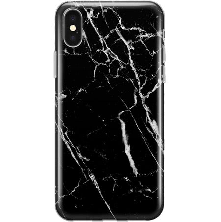 BasicPlus iPhone X/Xs Cover - Sort Marble