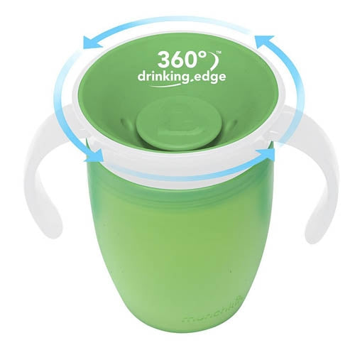 Munchkin Miracle 360 ​​graus Trainer à prova de derramamentos-verde