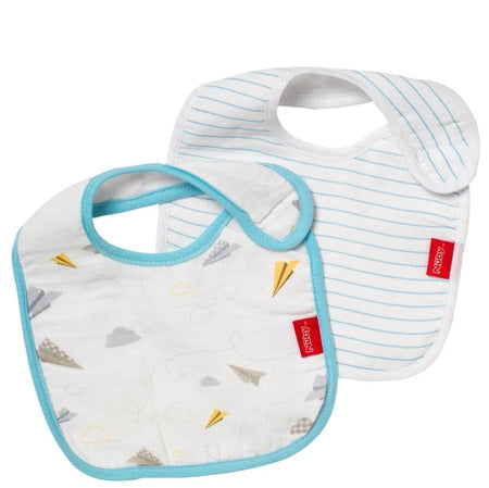 Nuby Musliini SNUG N DRY BIB - 2 PAK