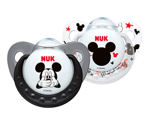 Nuk Disney Pacifier 6-18 månader - 2 Pack Black/White