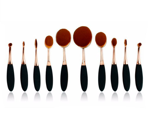 Oval brushes Gold – 10 pcs.