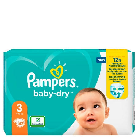 Pampers Baby Dry Bleer str. 3 (6-10 kg) - 42 szt.