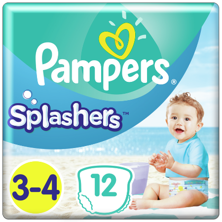 Pampers Natation Couches Splashers Str 3-4 (6-11 kg) - 12 articles