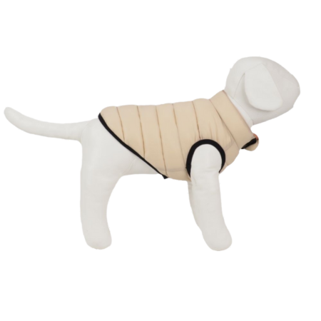 Peppy Buddies Ultra -Light Beige PUF Dog Jacket - XS