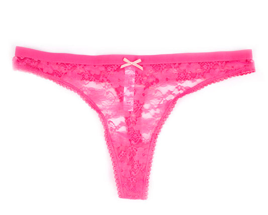 Tanga mit Blond und Bogen - rosa