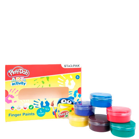 Peintures de doigts de play-doh - 6 pcs