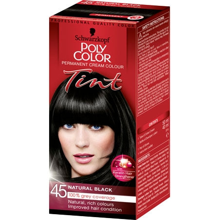 Schwarzkopf Poly Color Tint -hiusväri - 45 Natural Musta