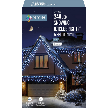 Premier 240 LED Snowinging IcicleBrights - 5.8m