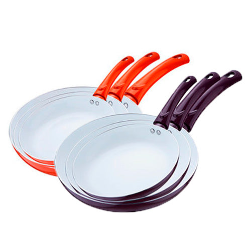 Renberg Ceramic Non pecking set Pan - 3 PCS.