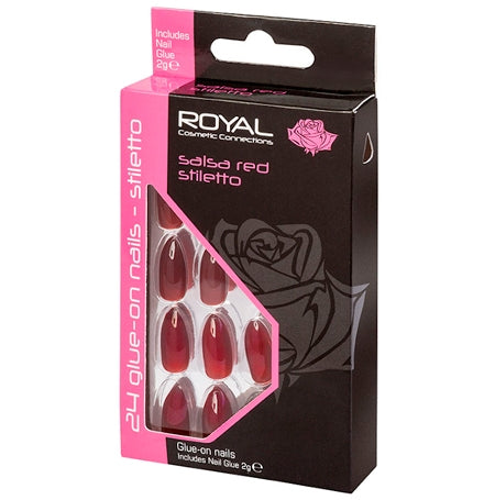 Royal Artificial Nail Reflection Stiletto - 24 PCS.