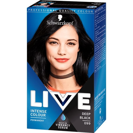 Schwarzkopf Ζωντανό μόνιμο χρώμα μαλλιών - 099 Deep Black