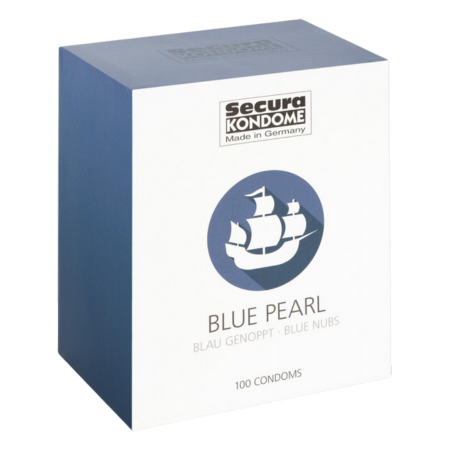 Secura Blue Pearl -kondomit - 100 kpl.