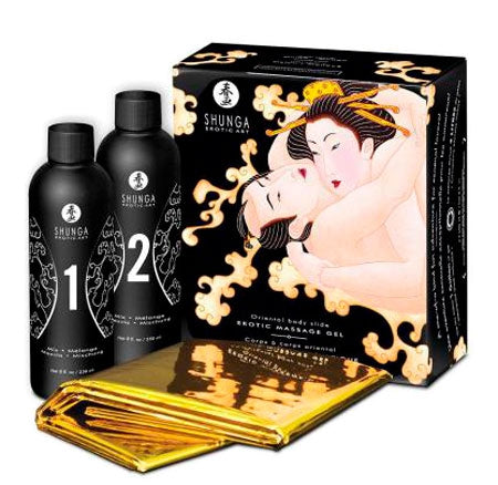 Shunga Mango & Melon Massage Gel - 2 x 225 ml