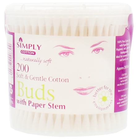 Simply Cotton Soft & Gentle Buds - 200 st