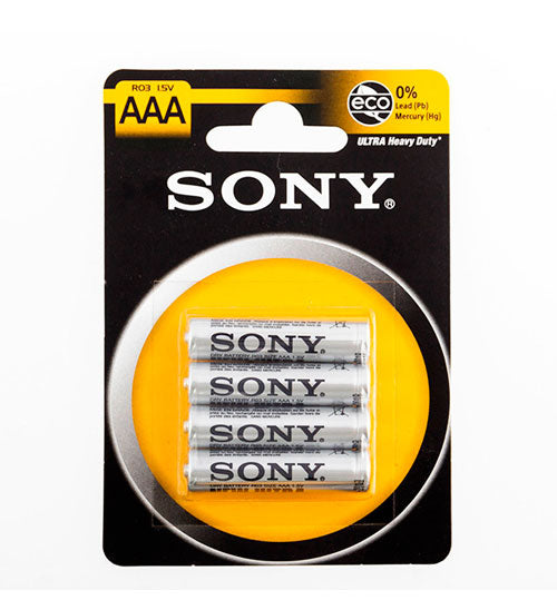 Sony Ultra AAA R03 1 5V Zink -Kohlenstoff -Akku - 4 PCs